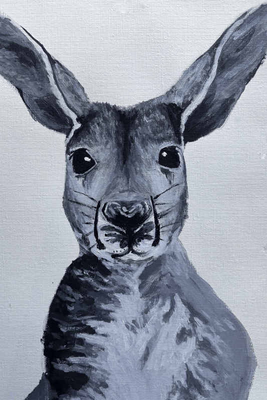 Greyscale Kangaroo